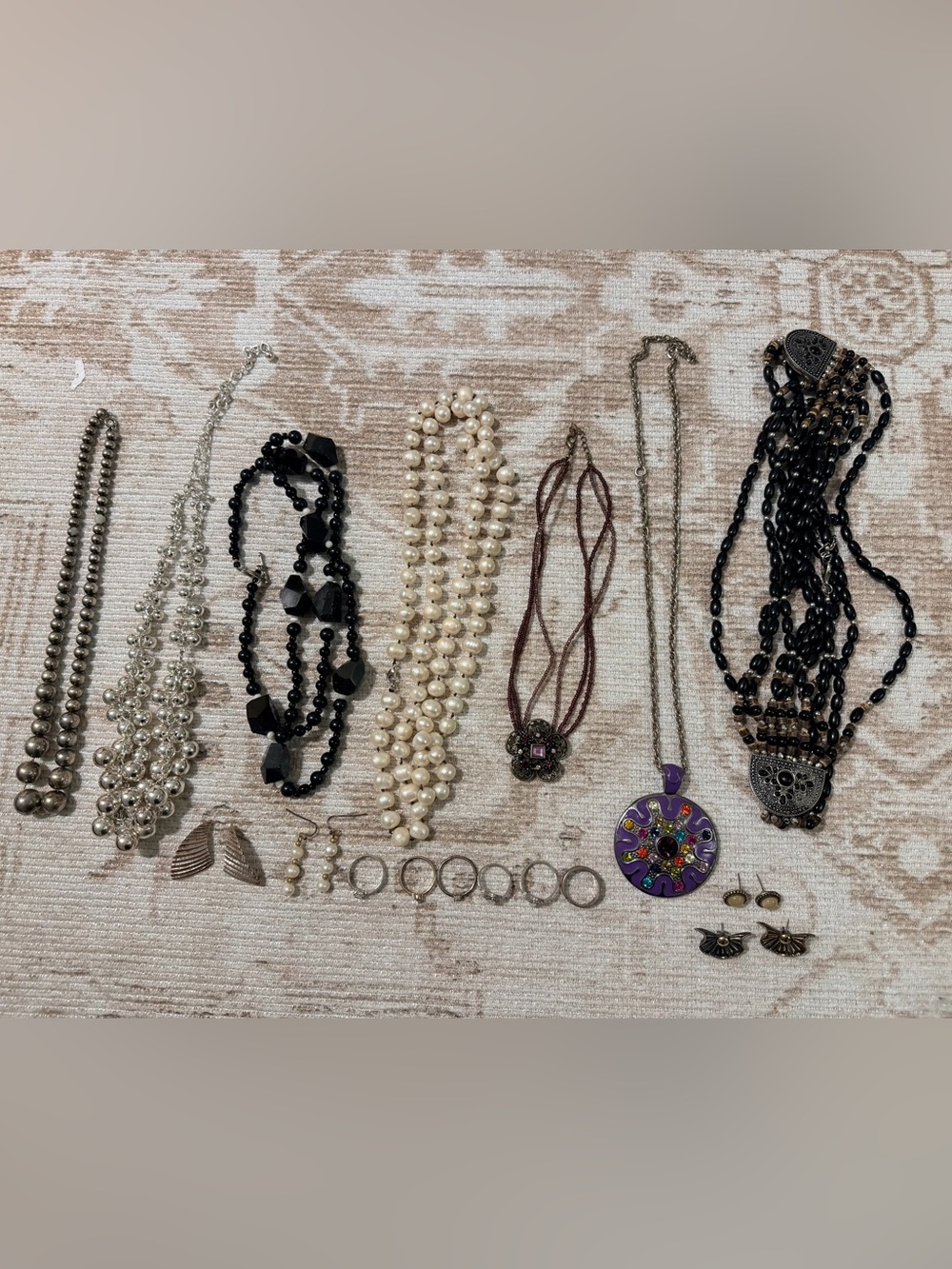 Lot of Women’s Costume Jewelry — including necklaces, earrings, and rings